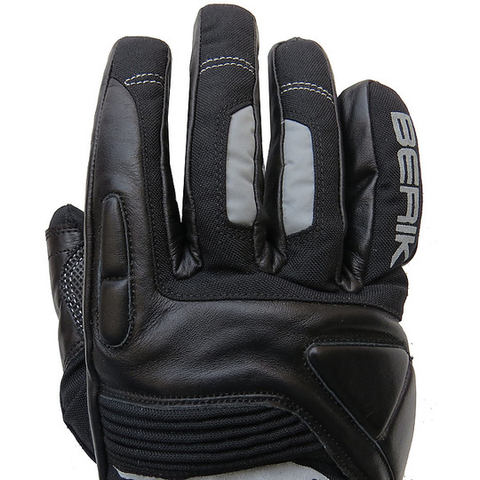 Motorrad-Handschuhe Winter-Berik 2.0 wasserdichte Stoff und Leder mit Verstärkungen