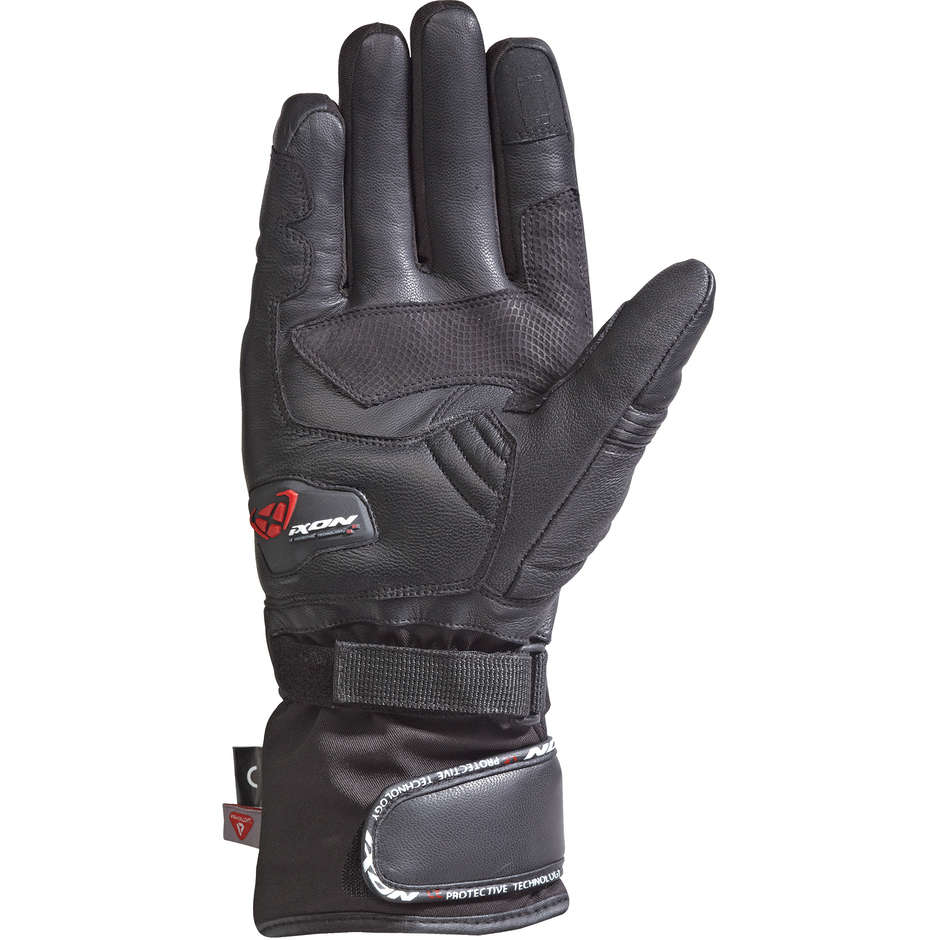 Motorrad-Handschuhe Winter-Leder Ixon PRO HELL 2 CE Schwarz