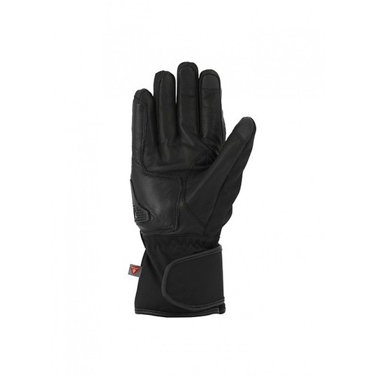 Motorrad-Handschuhe Winter-Leder und Stoff Vquattro Carter 17 Black