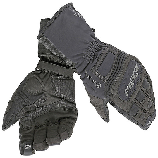 Motorrad-Handschuhe Winter-Rainlong Dainese D-Dry Schwarz