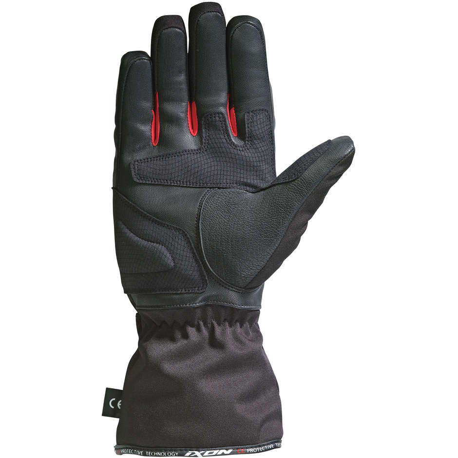 Motorrad-Handschuhe Winter-Stoff Ixon PRO ARROW CE Schwarz Rot