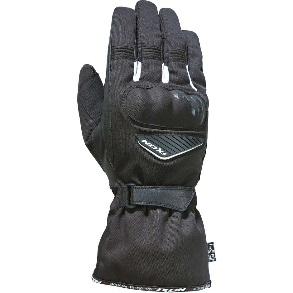 Motorrad-Handschuhe Winter-Stoff Ixon PRO EC ARROW Schwarz Weiß