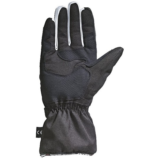 Motorrad-Handschuhe Winter-Stoff Ixon PRO RUSH EC Schwarz Weiß
