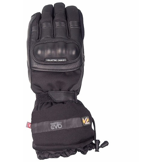 Motorrad-Handschuhe Winter-Wärme-Stoff Vquattro Mercure Schwarz 17