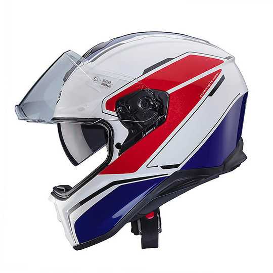 Motorrad Helm Caberg Integral Modell Drift Tour-Weiß / Blau / Rot
