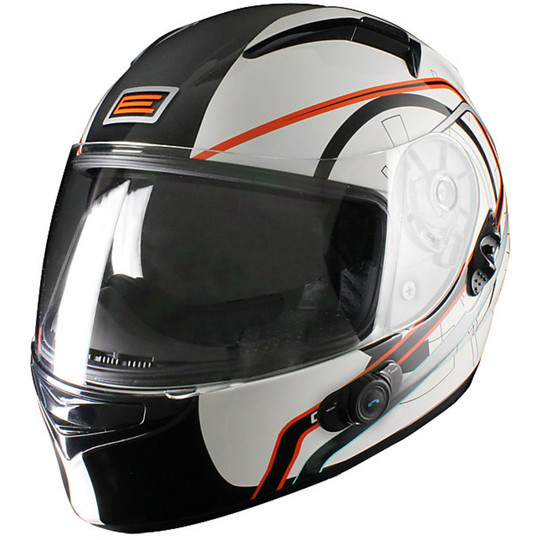 Motorrad Helm Dual-Visor Vollständige Quelle Vento 2.0 mit integriertem Bluetooth Comp Weiß