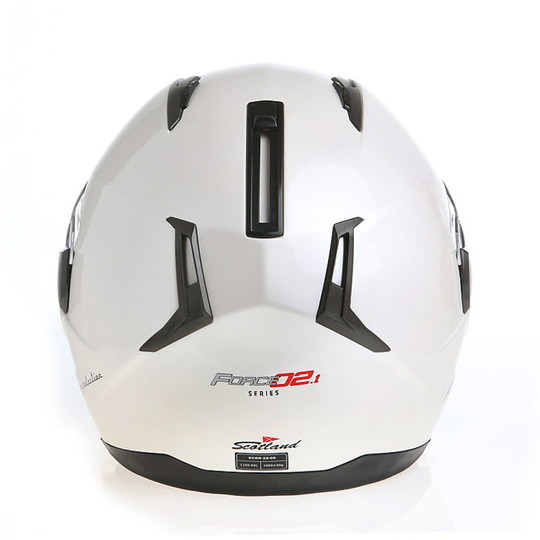 Motorrad Helm Erweiterbares Kraft Scotland 02 Doppel Visor Weiß