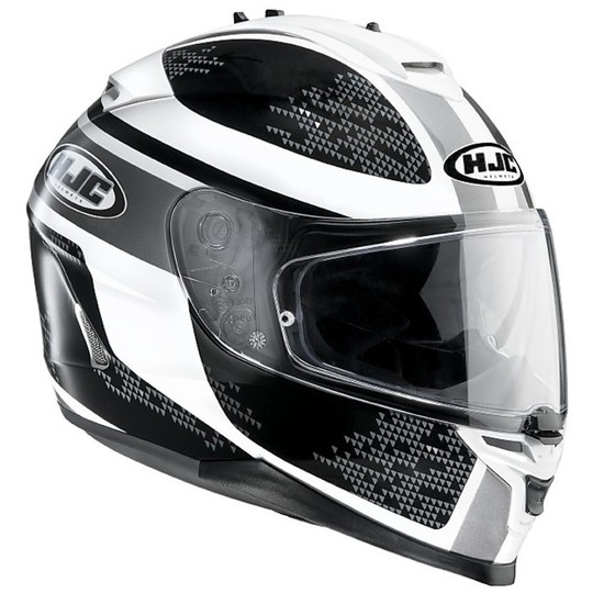 Motorrad Helm HJC Integral IS17 Doppel Visor Paru Schwarz Grau