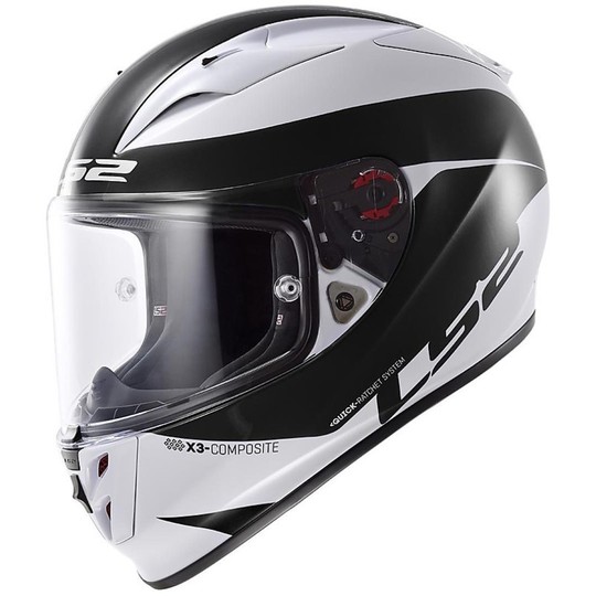 Motorrad Helm Integral Fiber LS2 FF323 Pfeil R Comet Weiß / Schwarz