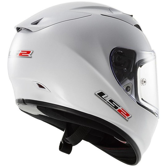 Motorrad Helm Integral Fiber LS2 FF323 Pfeil R Solide Weiß