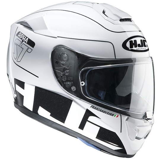 Motorrad Helm Integral Hjc RPHA ST Doppel Visor Blammer Weiß MC-10
