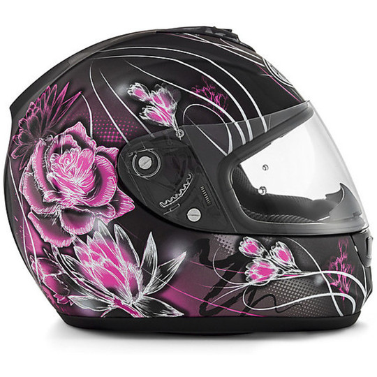 Motorrad-Helm Integral Modell Monza Premier Fiber Coloring 8 Vanity Basis Schwarz