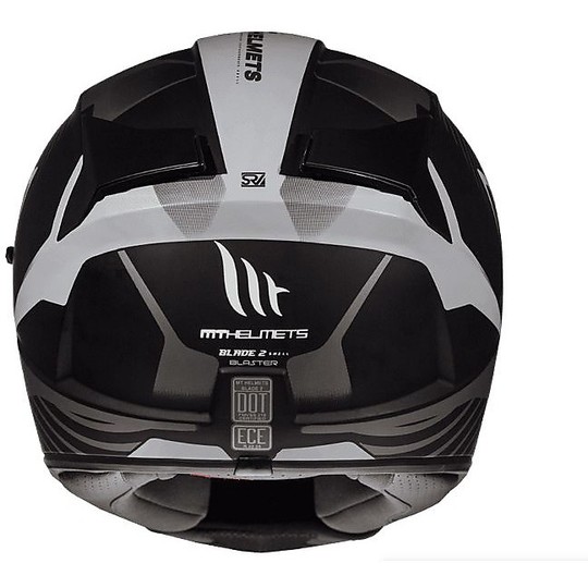 Motorrad Helm Integral MT Helme Blade 2 Evo Doppel Visier B6 Blaster Matt Grau