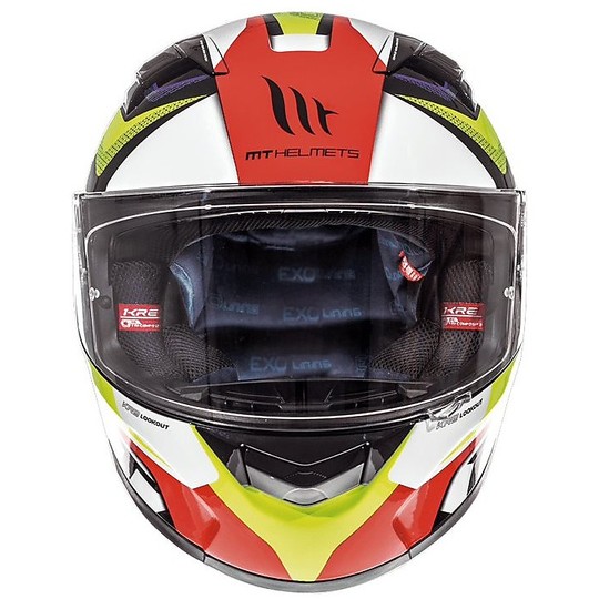 Motorrad Helm Integral MT Helme KRE G4 Lookout Faser Gelb Fluo