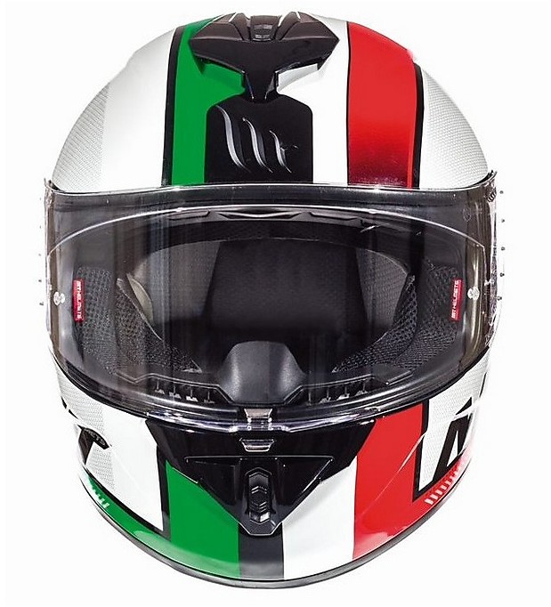 Geflügelt Flügel Emblem & Italien Italienische Flagge für Motorrad Helm 