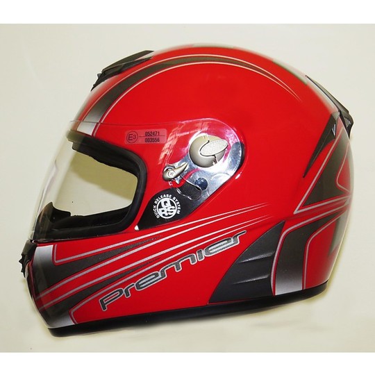 Motorrad-Helm Integral Premier Fibre Tricomposita Modell Ck Red Devil
