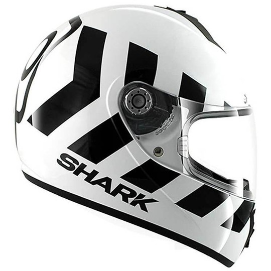 Motorrad Helm Integral Shark S600 PINLOCK NO PANIC Weiß Schwarz