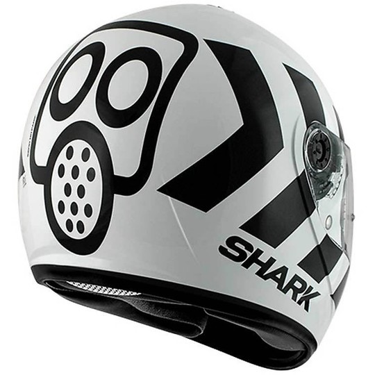 Motorrad Helm Integral Shark S600 PINLOCK NO PANIC Weiß Schwarz