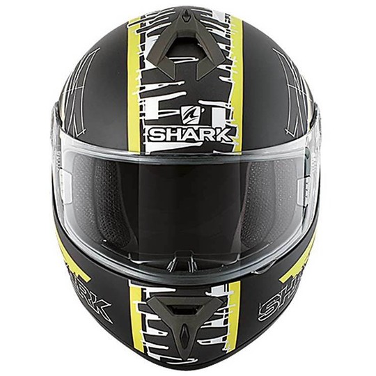 Motorrad Helm Integral Shark S600 PINLOCK SAISON Matt Schwarz Gelb
