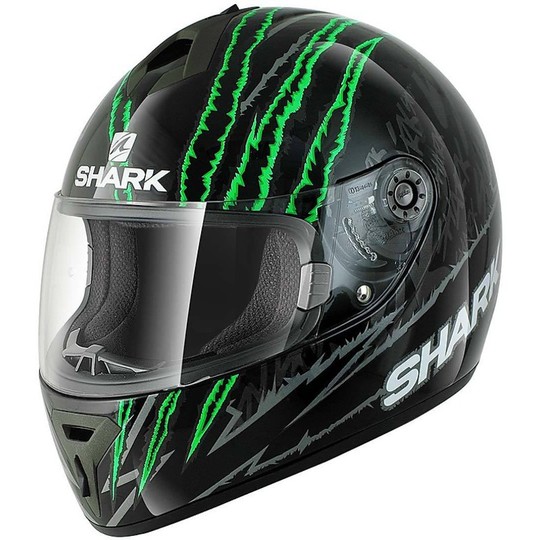 Motorrad Helm Integral Shark S600 PINLOCK TERROR Schwarz Grau,