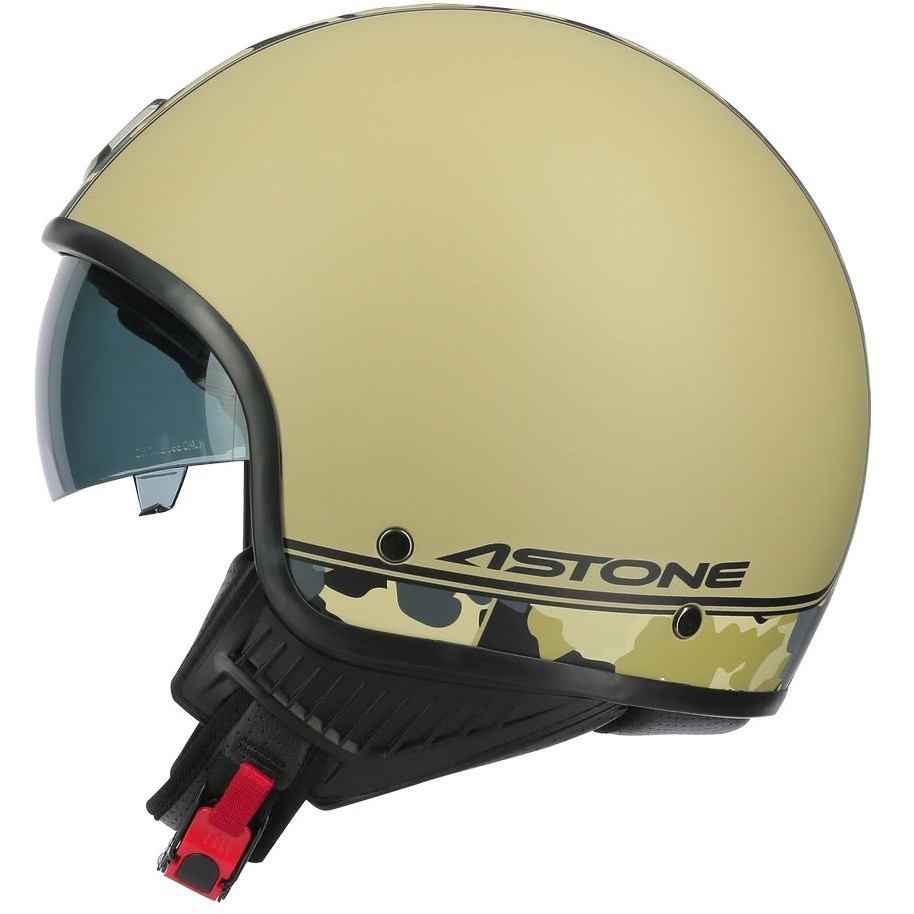 Motorrad Helm Jet Custom Astone MINI66 Camo Matt Beige