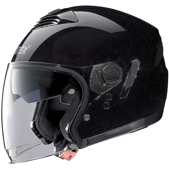 Motorrad Helm Jet Doppel Visier Grex G4.1e Kinetic 001 glänzend schwarz