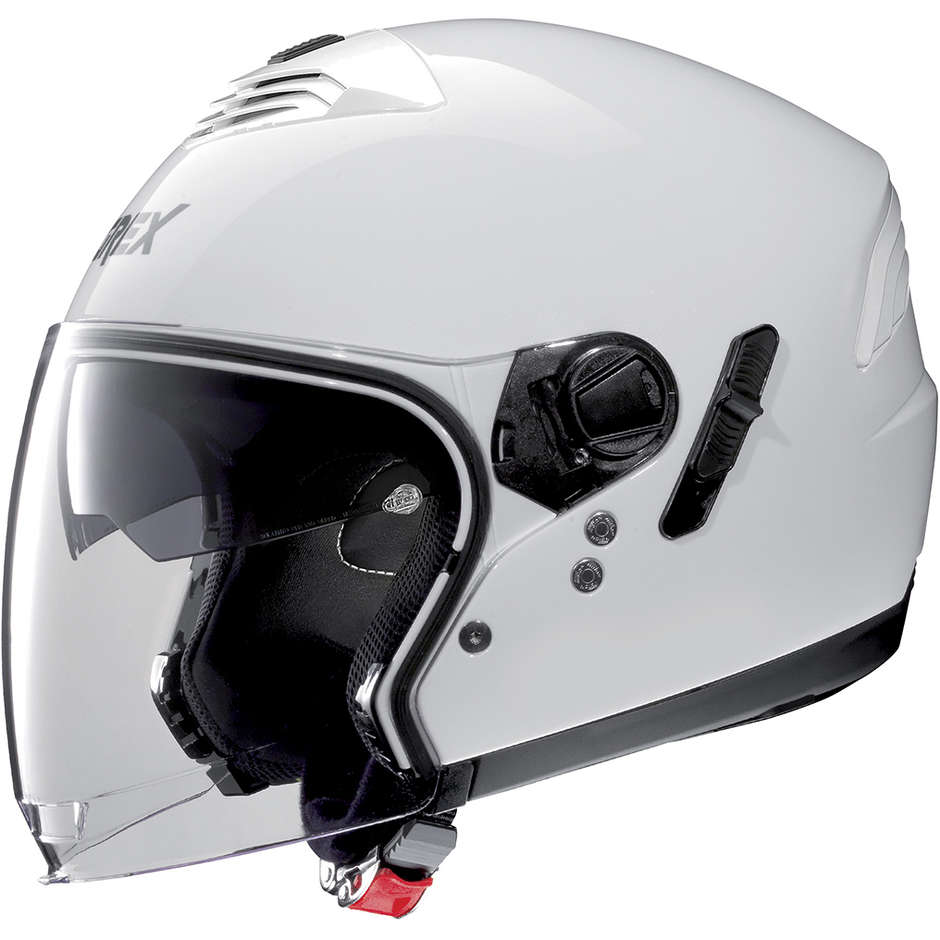 Motorrad Helm Jet Doppel Visier Grex G4.1e Kinetic 004 Glossy White
