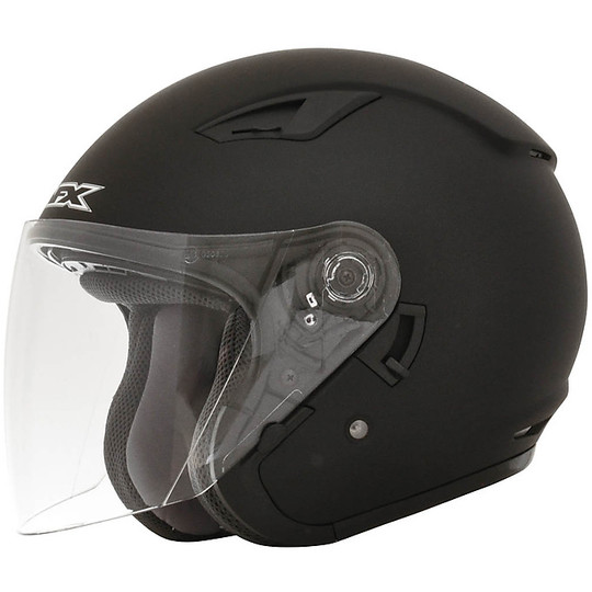Motorrad-Helm Jet Doppel Visor AFX FX-46 schwarz matt