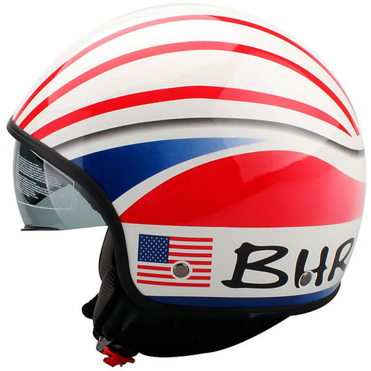 Motorrad Helm Jet Jahrgang mit Visor Bhr 708 interne Verwendung