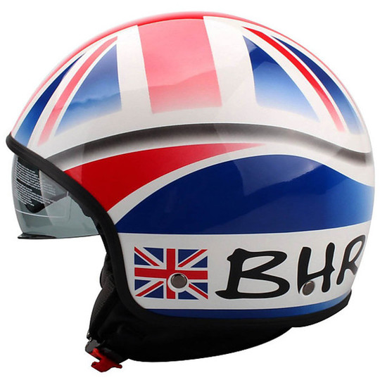 Motorrad Helm Jet Jahrgang mit Visor Inner Bhr 708 Inglese