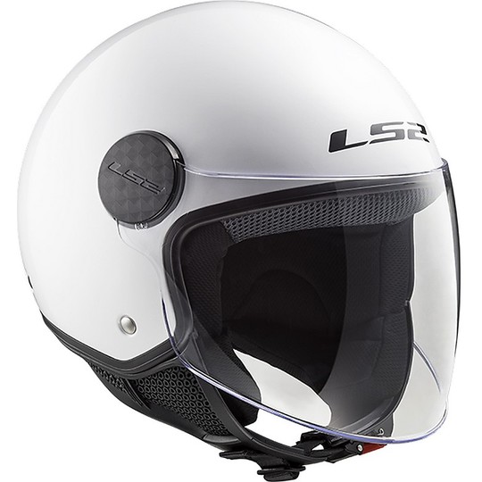 Motorrad Helm Jet LS2 OF558 SPHERE Solid White