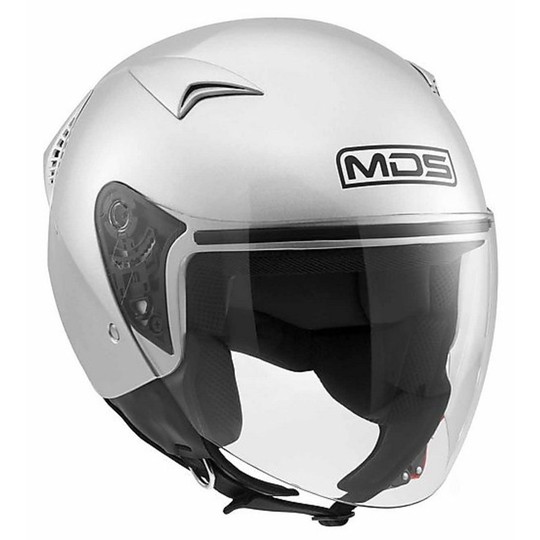 Motorrad-Helm Jet Mds G240 Mono Silber