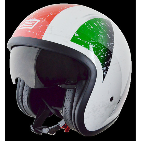 Motorrad Helm Jet Sprint Klassiker Herkunft Italien Relic mit Visier Innen