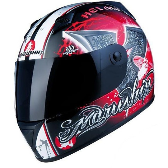 Motorrad-Helm Marushin Vollständige 778Nx Shuriken Red