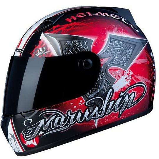 Motorrad-Helm Marushin Vollständige 778Nx Shuriken Red