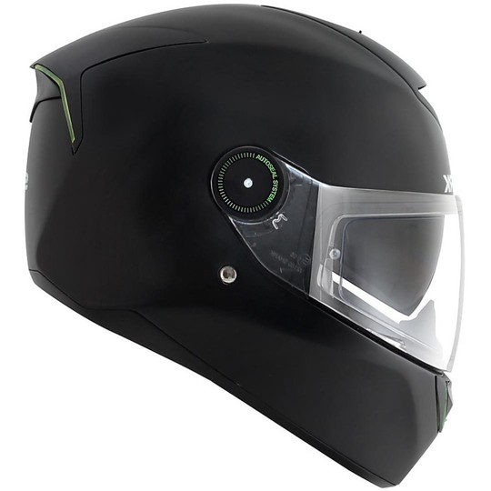 Motorrad Helm mit integriertem LED Shark Skwal BLANK Glanz Schwarz