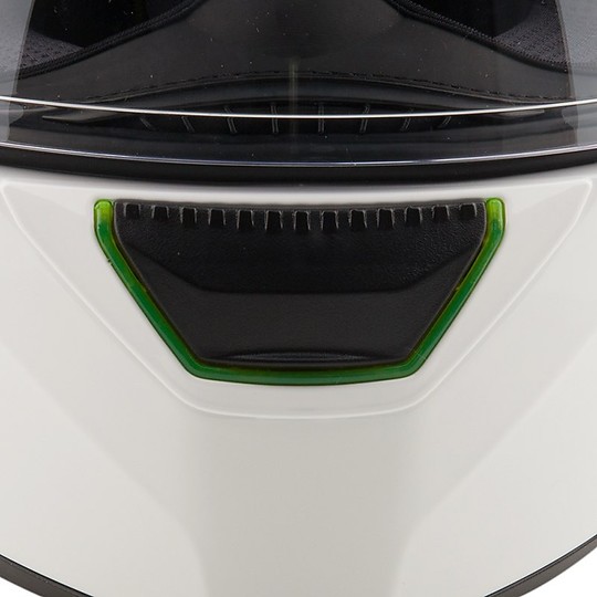 Motorrad Helm mit integriertem LED Shark Skwal BLANK Glossy White