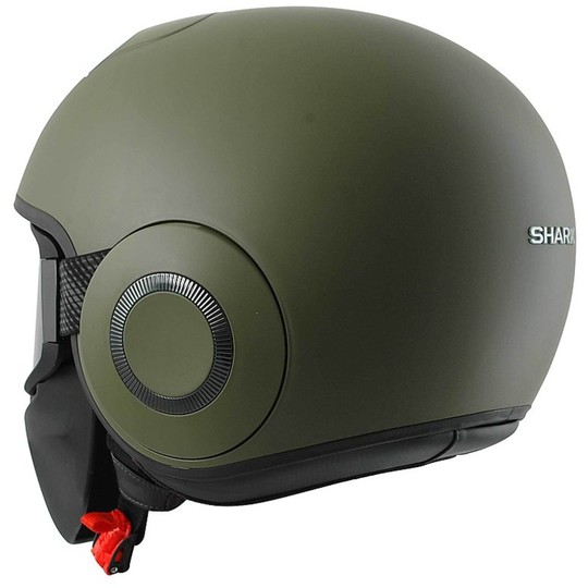 Motorrad-Helm mit Schutzbrille-Jet Shark RAW Grün Deckende