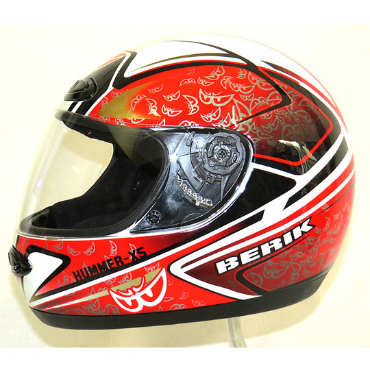 Motorrad-Helm mit Visier Integral berik 1HUM1 Red