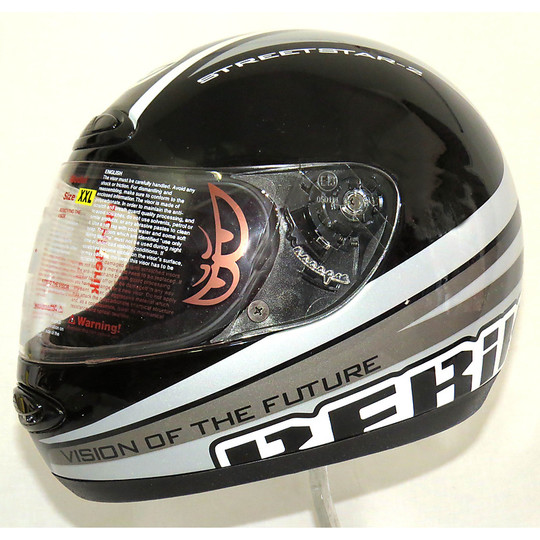 Motorrad-Helm mit Visier Integral berik 2ST-1 Schwarz Grau