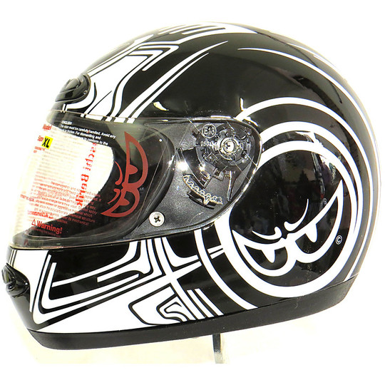 Motorrad-Helm mit Visier Integral berik 5ST1 Schwarz Weiß