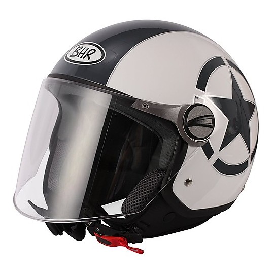 Motorrad-Helm mit Visier Jer Lange BHR 710 Coloring Star White