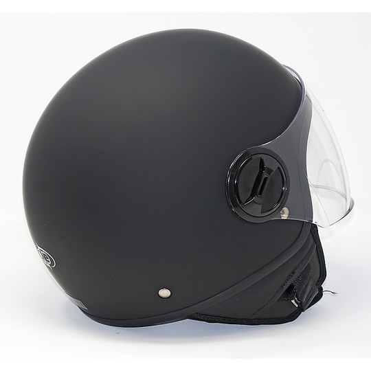 Motorrad-Helm mit Visier Lift One Jet Schwarz Matt