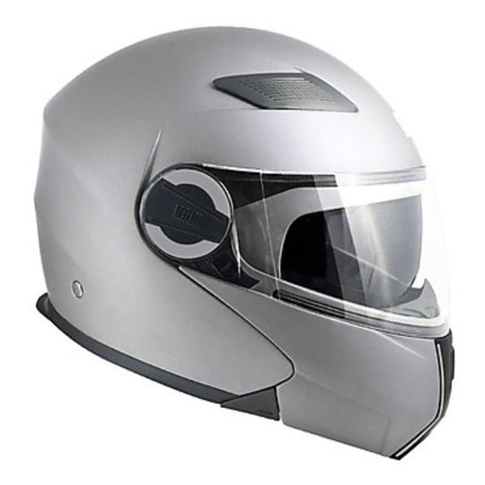 Motorrad Helm Modulares CGM 505 Singapur Neue silber poliert