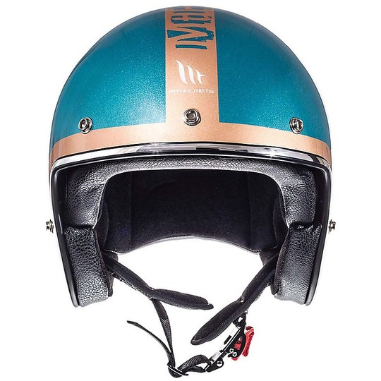 Motorrad Helm Vintage Jet Helm MT Helme Le Mans SV 2 HIPSTER A0 Grün
