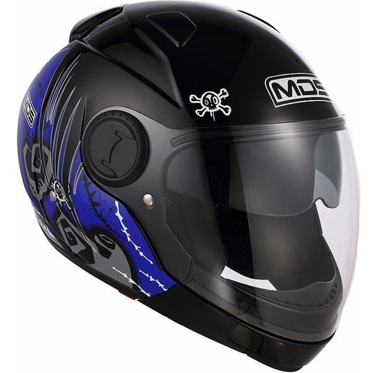 Motorrad-Helm von AGV Chin Mds Sunjet Abnehmbare Multi Blue Tuft