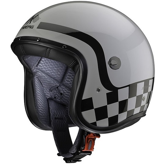 Motorrad Jet Helm aus Fiber Caberg FREERIDE Formel Light Grey Black