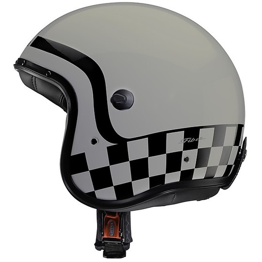 Motorrad Jet Helm aus Fiber Caberg FREERIDE Formel Light Grey Black