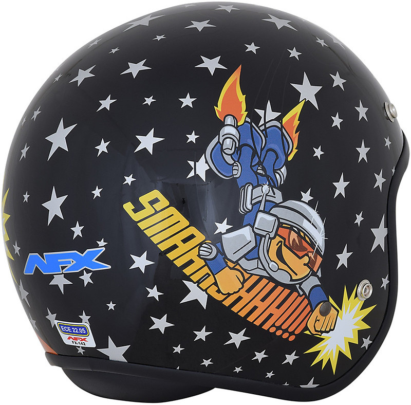 Motorrad Jet Helm Kind mit einziehbarem Visier AFX Fx142Y Rocket Boy