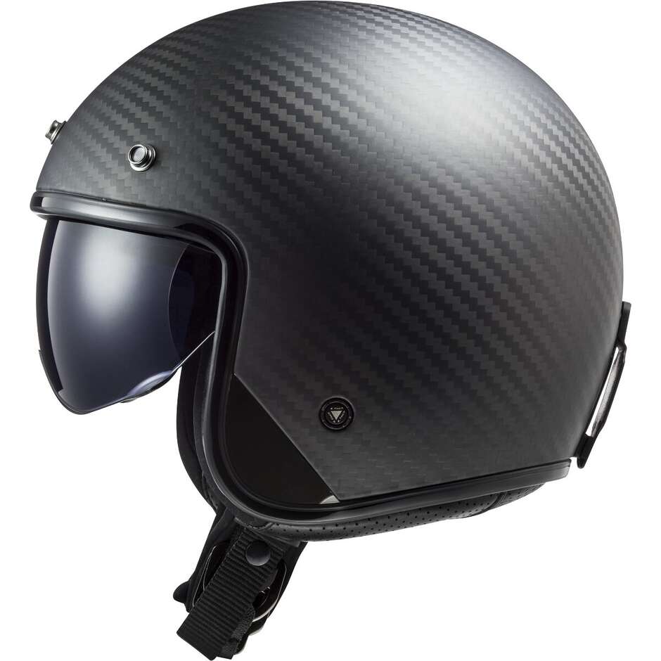 Motorrad Jethelm Cafe Racer Ls2 OF601 BOB 2 CARBON Matt